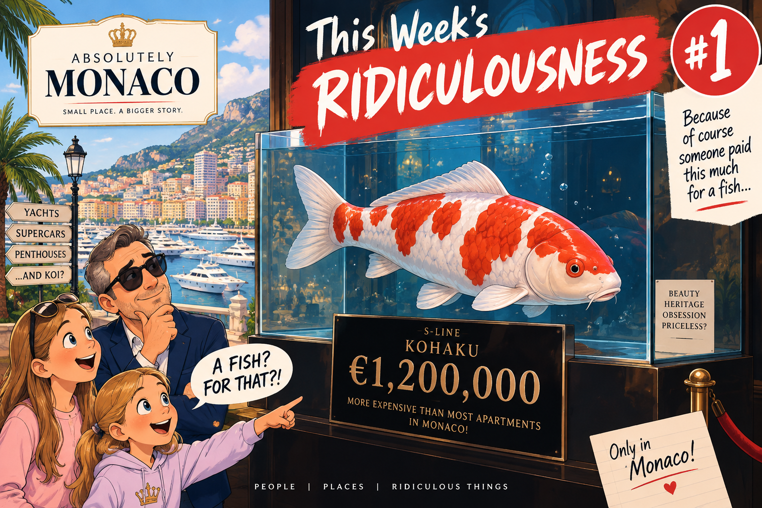 $1.8 MILLION FOR A FISH. AND YOU CAN'T EVEN TAKE IT FOR A WALK.